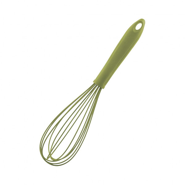 Kochblume Schneebesen groß L 27 cm silikon olive