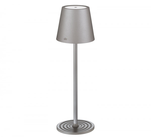 Cilio LED Tischlampe Sole grau