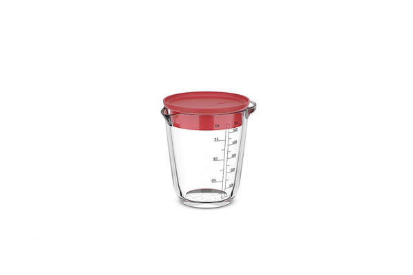 Mepal Messbecher mit Deckel CHEF IT Glas 500ml Coral