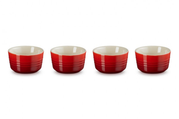 Le Creuset Mini-Förmchen 7,8 cm kirschrot 4 er-Set