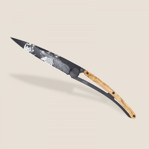 deejo Taschenmesser Olivenholz Schrei