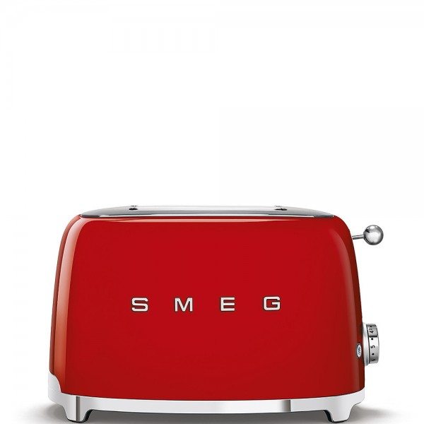 Smeg - 50'S Retro Style, Toaster, 2 Scheiben, Rot, 6 Röstgradstufen, 3 Automatikprogramme, 950 W