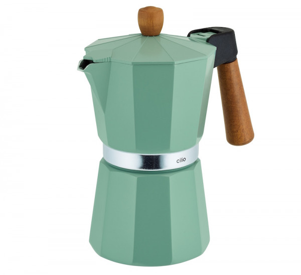 Cilio Espressokocher LEGNO 6 Tassen menta