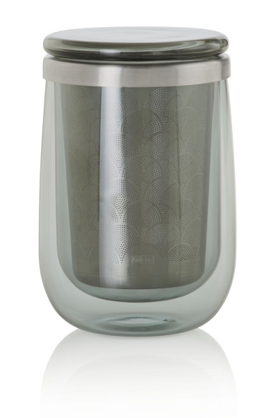 Adhoc Teeglas mit Filter Fusion 400ml grey