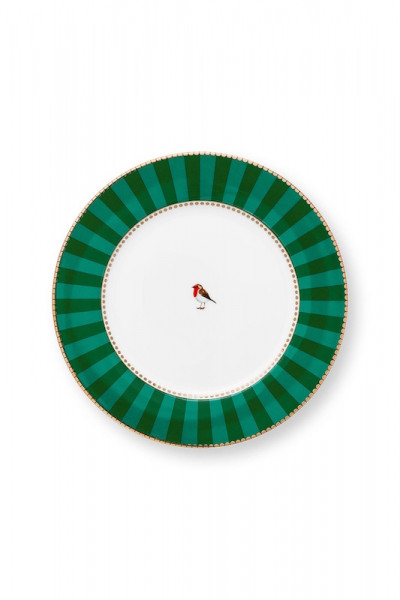 PIP Love Birds Stripes Green Teller 21cm