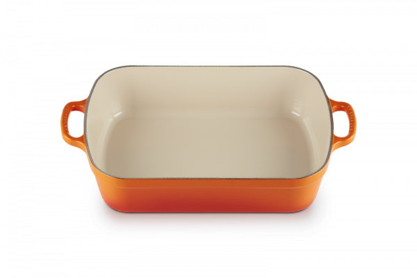 Le Creuset Bratreine rechteckig 33 cm ofenrot