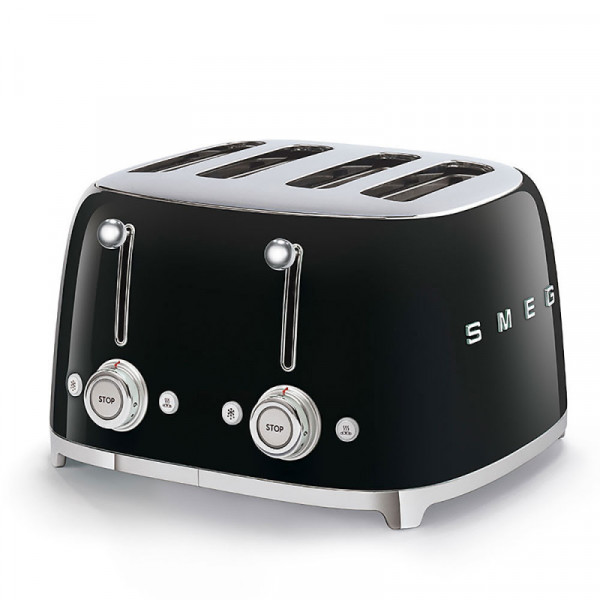 Smeg Toaster 4 Scheiben Schwarz 50'S Retro Style