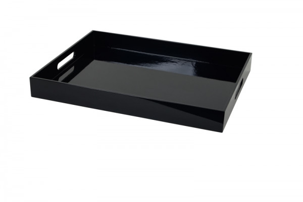 Albert L. Lacquer Tablett 50x38cm Schwarz