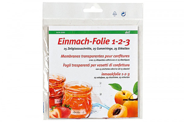 Deti Einmach-Folie 1-2-3