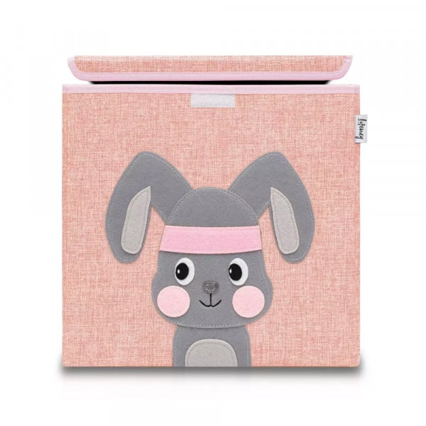 Lifeney Aufbewahrungsbox mit Deckel Hase 33x33x33