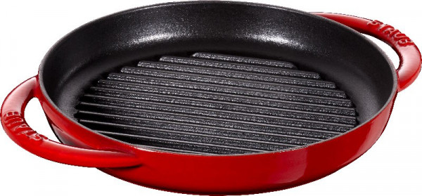 Staub Grillpfanne rund 26 cm kirschrot