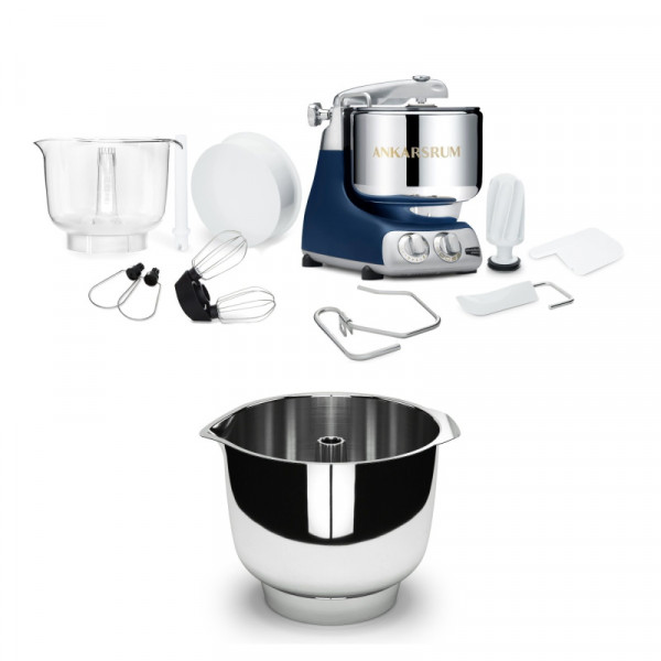 Ankarsrum Küchenmaschine Assistent Original Royal Blue - Schüssel Paket