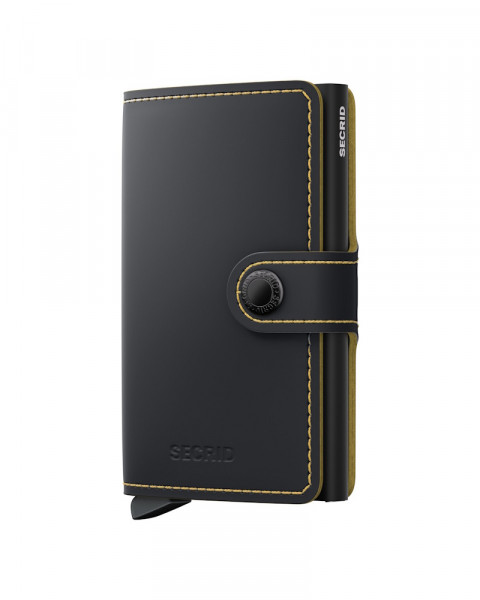 Secrid Miniwallet Matte Black-Ochre