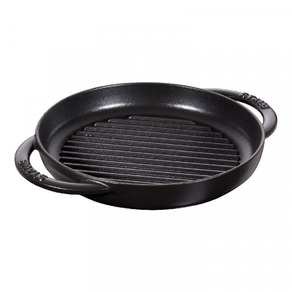 Staub Grillpfanne rund schwarz 30 cm