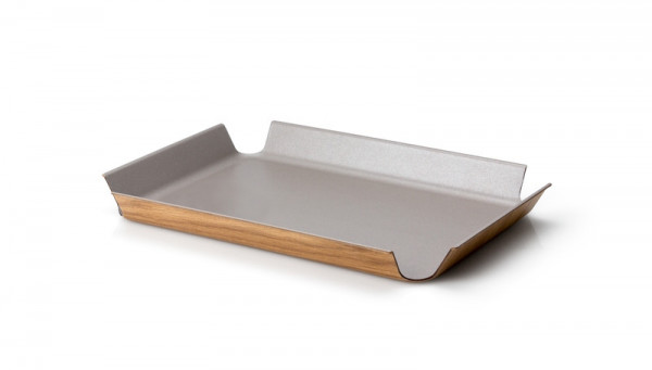 Continenta Rutschfestes Tablett Taupe Metallic 41x29,5x6,3cm