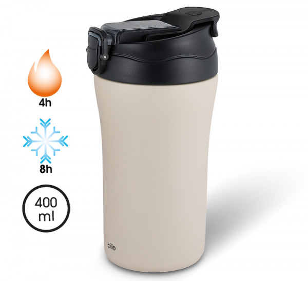 Cilio Isoliertrinkbecher DOPPIO 400 ml beige