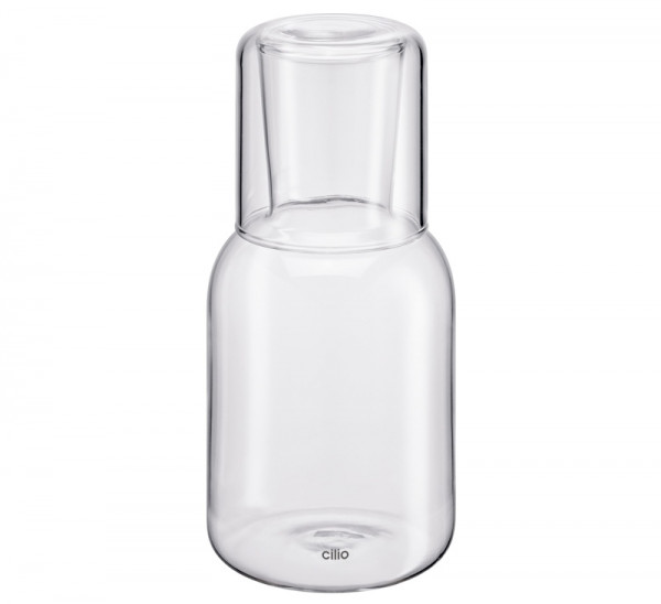 Cilio Lorenzo Wasserkaraffe mit Trinkglas Klar
