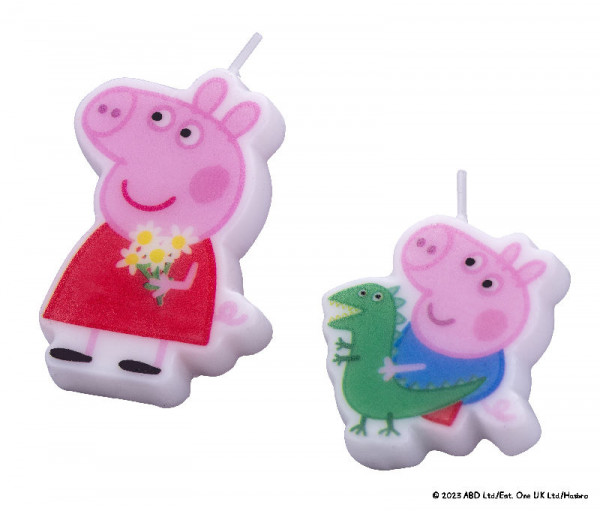 Dr.Oetker Motiv-Kerzen mit Halter 2-tlg. Peppa&Schorsch