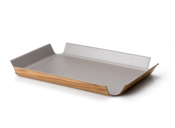 Continenta Rutschfestes Tablett Taupe Metallic 45x34x4cm