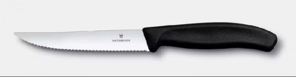 Victorinox Steakmesser 12 cm Welle schwarz  Swiss Classic