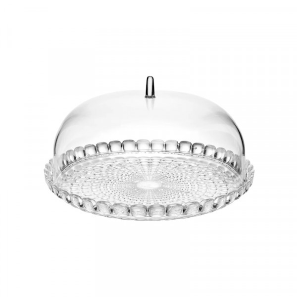 Guzzini Tortenplatte mit Haube TIFFANY 30cm transparent