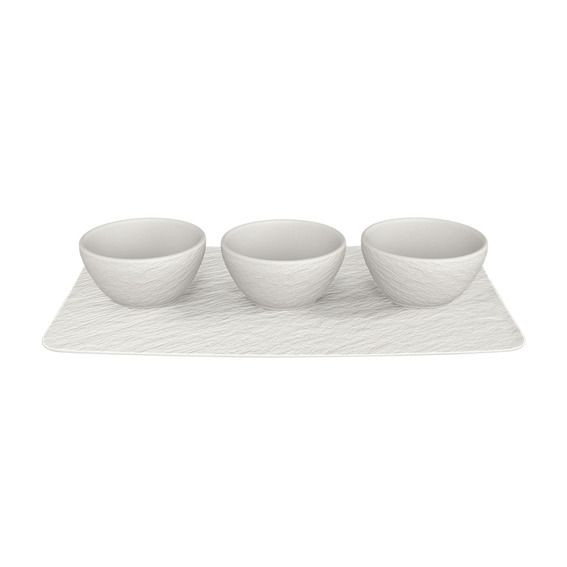 Villeroy&Boch Manufacture Rock Blanc Set Dipschälchen 4tlg