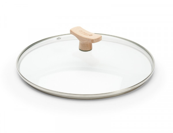 De Buyer Glassdeckel 24cm B Bois Buchenholzknopf 