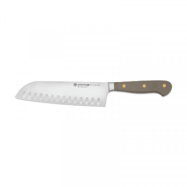 Wüsthof Classic Santoku mit Kullenschliff 17 cm Velvet Oyster