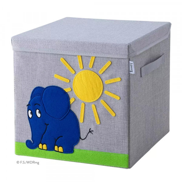 Lifeney Aufbewahrungsbox mit Deckel Elefant 33x33x33