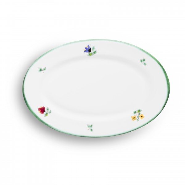 Gmundner Streublumen  Platte oval/ Fahne Gourmet (21x14cm)