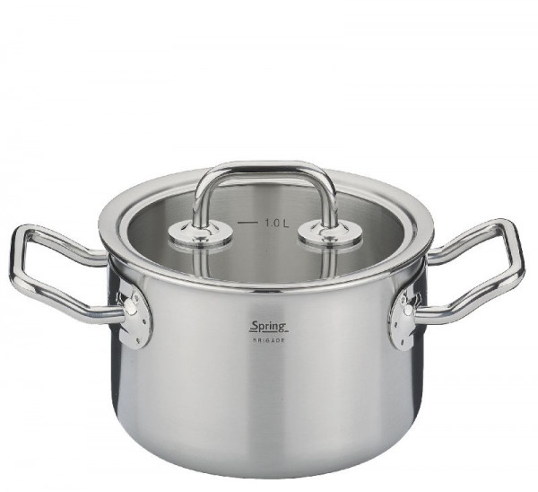 Spring Brigade Basic Kochtopf m. Glasdeckel 14 cm