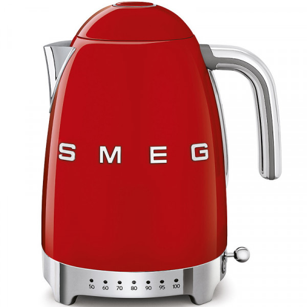 Smeg Wasserkocher Rot 1,7 L mit Temperaturregelung 50'S Retro Style