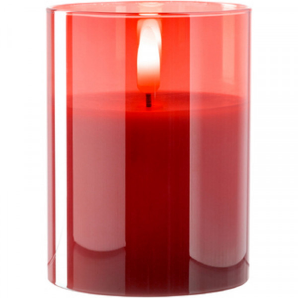 Leonardo LED Kerze rot 10x8 cm