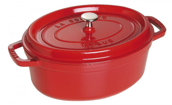 Staub Cocotte oval 37 cm kirschrot