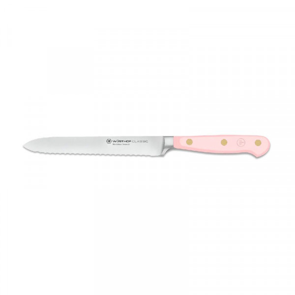 Wüsthof Classic Aufschnittmesser mit Wellenschliff 14 vm Pink Himalayan Salt