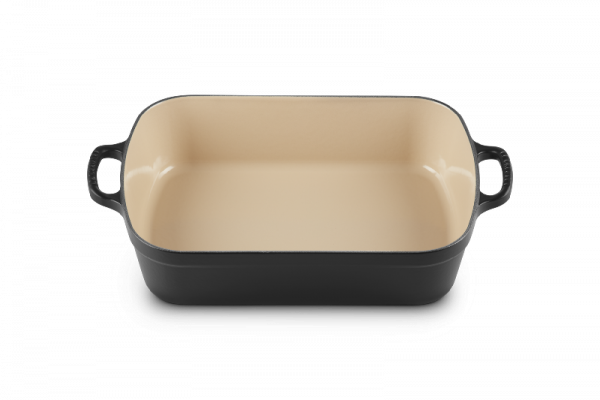 Le Creuset Bratreine rechteckig 33 cm schwarz matt