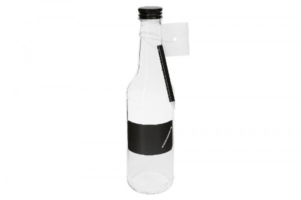 Dosen-Zentrale Gradhalsflasche m.D. 350 ml mit Kreidefeld