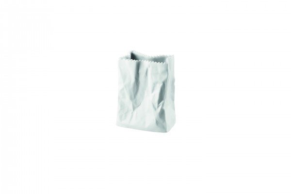 Rosenthal Do not litter Weiss Tütenvase 10 cm