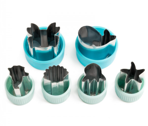 Lekkabox Edelstahl Ausstecher Meerestiere 6er Set