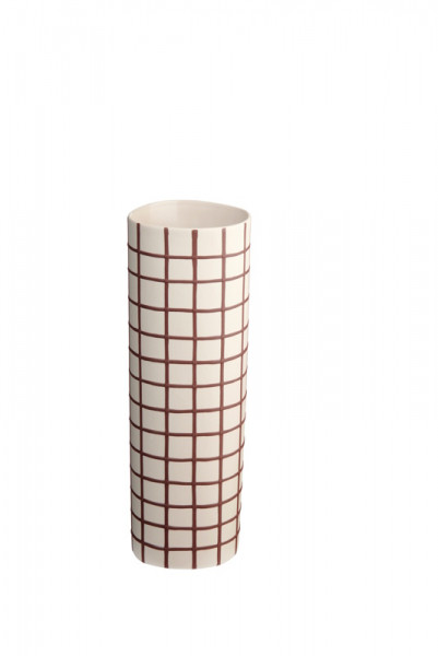 ASA lines & squares Vase bordeaux squares 25cm