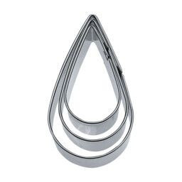Städter Terrassen-Ausstecher Tropfen / Zapfen 4 / 5 / 6 cm glatt