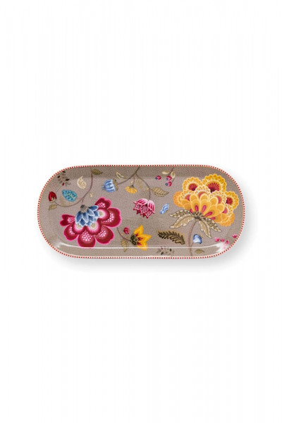PIP Blooming Tales Fantasy Khaki Platte oval 33x15,5cm