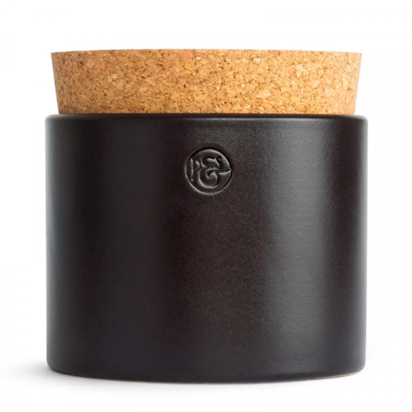Pfeffersack und Soehne Keramikdose mit Korken schwarz 500ml