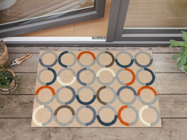 Efia Wohnmatte Bilbo blue-orange 50x75 cm