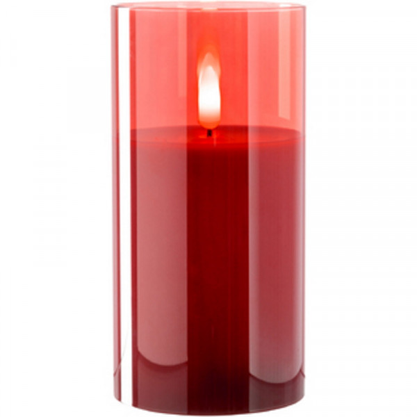 Leonardo LED Kerze rot 15x8 cm