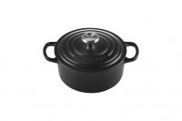  Le Creuset Bräter rund 18 cm Gusseisen schwarz matt 