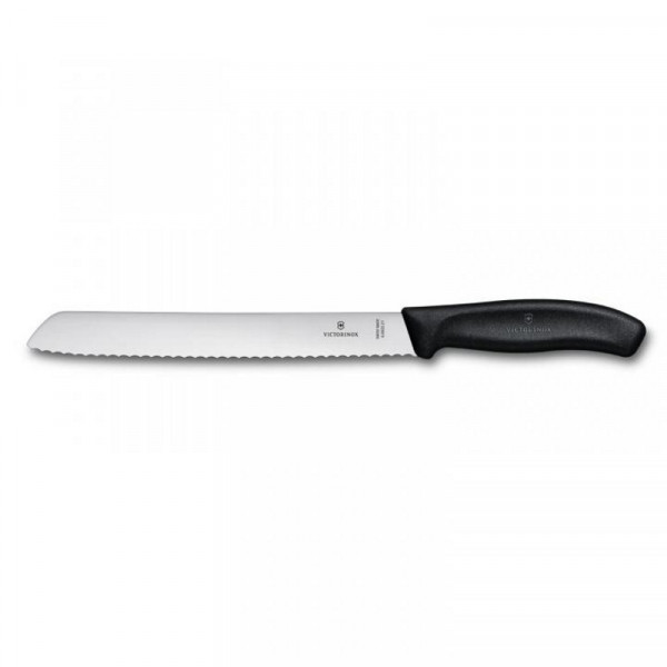 Victorinox Swiss Classic Brotmesser schwarz 21 cm welle 6.8633.21G