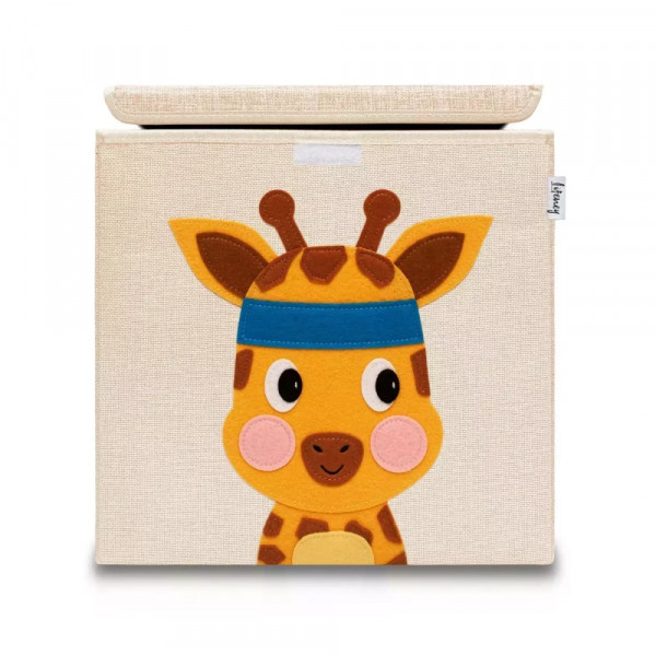 Lifeney Aufbewahrungsbox mit Deckel Giraffe 33x33x33