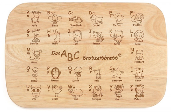 Kostbar Brotzeitbrett ABC Gummibaum 26x17 cm