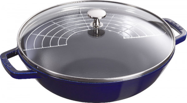 Staub Wok 30 cm dunkelblau